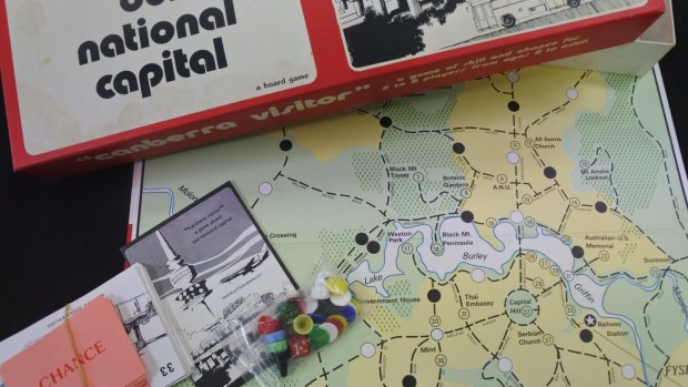 'Canberra Visitor' a boardgame circa 1970s about the national capital and its landmarks.