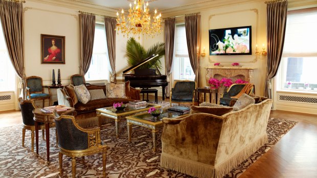 The Royal Plaza Suite at The Plaza Hotel, New York.