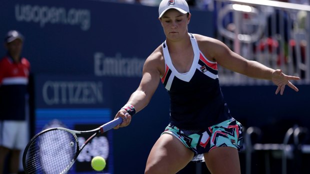 Ashleigh Barty lost to unseeded American Sloane Stephens at the US Open.