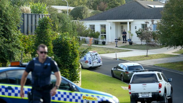 Police were at the Highton home after the discovery of human remains. New details reveal the body was found in a hard-to-reach cavity.