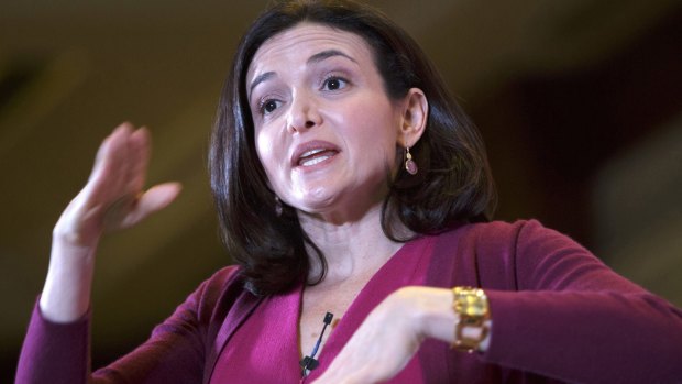 'Stepping up' as a father also benefits men and their children, Facebook COO Sheryl Sandberg says.