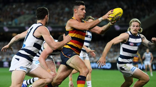 Adelaide's Taylor Walker is the leader of the potent Crows forward line.