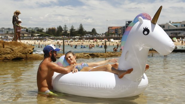 Bondi beach offered one place to dodge the worst of Sydney's latest heat spell.