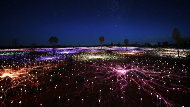 After 24 years, Bruce Munro's vision has been realised at Uluru.
