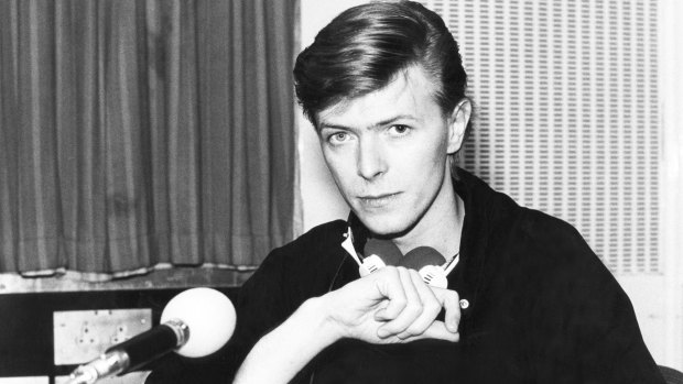 David Bowie as a BBC Radio 1 disc jockey in 1979.