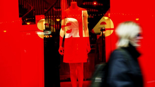 Sales at department stores were flat, and turnover in household goods and clothing and footwear dropped more than 1 per cent month-on-month.