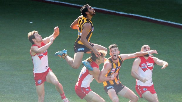 Hawthorn put the boot into Sydney during the first 10 minutes of the 2014 grand final. They will seek to do the same to West Coast on Saturday.