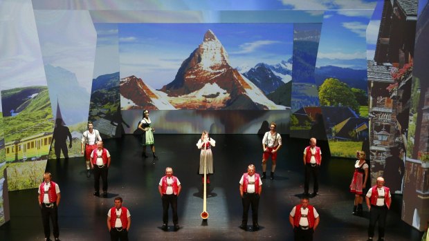 Traditional Swiss yodellers perform during the opening ceremony of the 65th FIFA Congress in Zurich, Switzerland, May 28, 2015.   REUTERS/Arnd Wiegmann