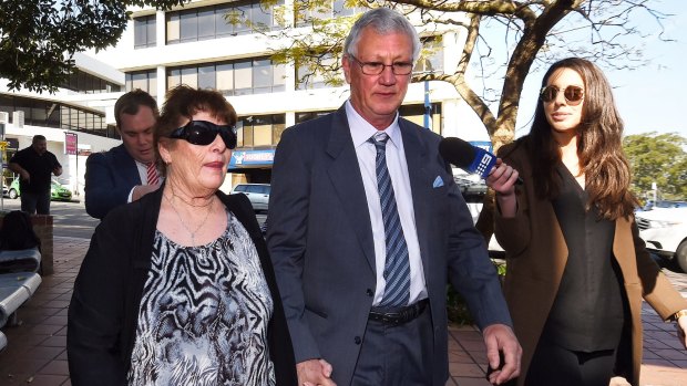 William Spedding (centre) with his wife Margaret Spedding (left) in Campbelltown.