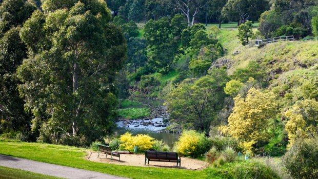 Merri Creek flows through much of the inner Melbourne suburbs and joins the Yarra River.