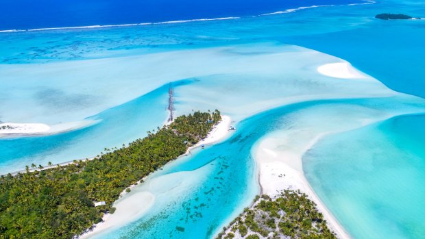 Aitutaki lagoon is one of the Pacific's most beautiful.