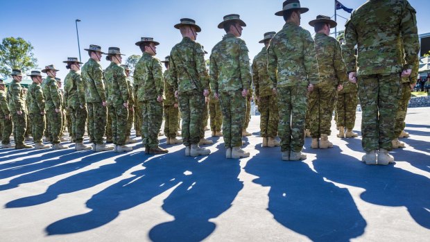 Members of Brisbane's 7th Brigade officially farewelled at Gallipoli Barracks, Enoggera.