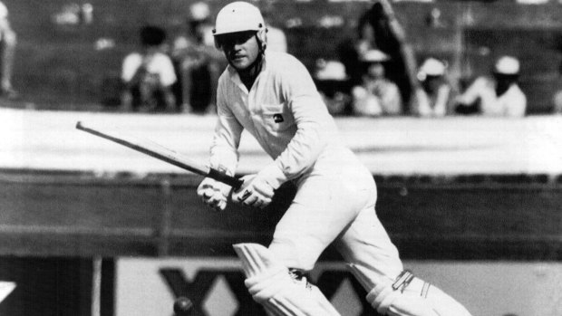 In action: Martin Crowe at the Gabba in 1987
