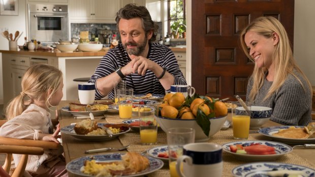 Home Again: Eden Grace Redfield is the apple of the eye of parents Michael Sheen and Reese Witherspoon.