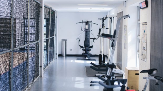 The gym inside the Bimberi Youth Justice Centre.