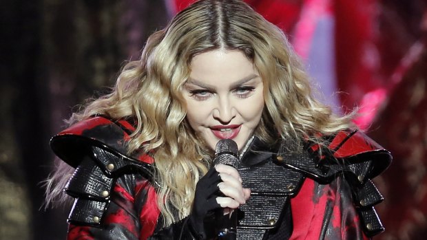 Madonna performs during the Rebel Heart World Tour.