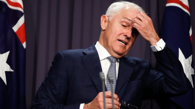 Under pressure: Prime Minister Malcolm Turnbull.