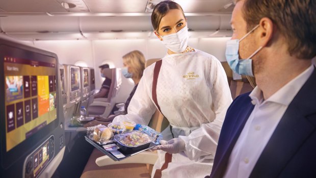 Flying with masks, for cabin crew and passengers, will become common practice.
