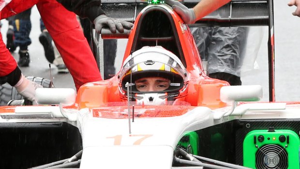 The dangers of sport: Jules Bianchi crashed out of the Japanese GP and has not regained consciousness.