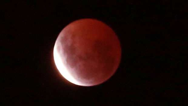 A scene from the lunar eclipse over Melbourne.