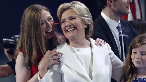 Chelsea Clinton, with her mother Hillary.