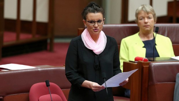 Senator Jacqui Lambie announces her resignation from the Palmer United Party.