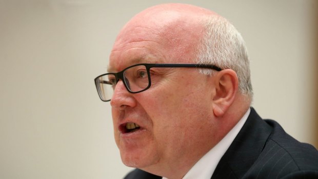Attorney-General George Brandis fronts the Senate inquiry on Friday.