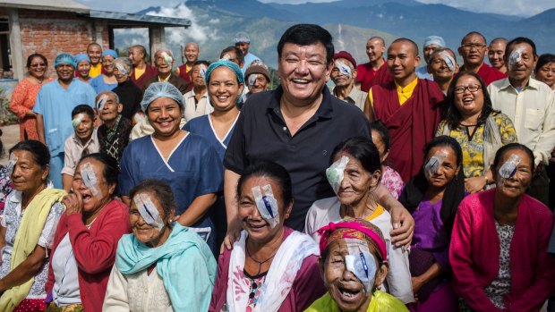 Dr Sanduk Ruit in Kalimpong. He has performed more than 100,000 cataract surgeries.