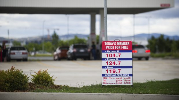 After hitting 97.7c a litre on Tuesday, Costco's price had bounced back to 104.7c a litre on Wednesday.