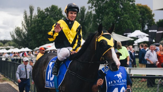 Jockey Tim Clark was the king of Canberra, winning both the Black Opal Stakes and the Canberra Cup. 