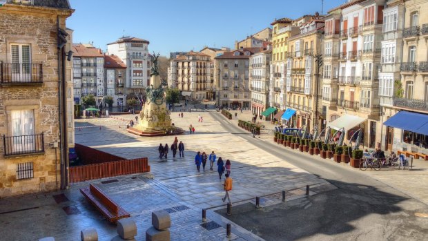 Plaza de la Virgen Blanca in Vitoria-Gasteiz, Spain.