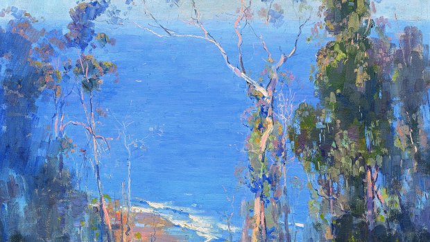 Arthur Streeton, Ocean blue, Lorne, 1921 (detail).