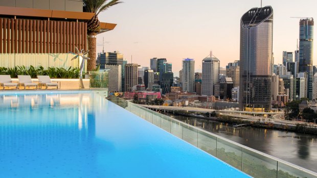 Outstanding: The infinity pool at the Emporium Hotel South Bank.