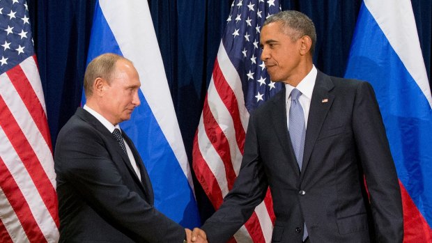 Tension: Vladimir Putin says he hopes the US stick to its commitments on Syria. 