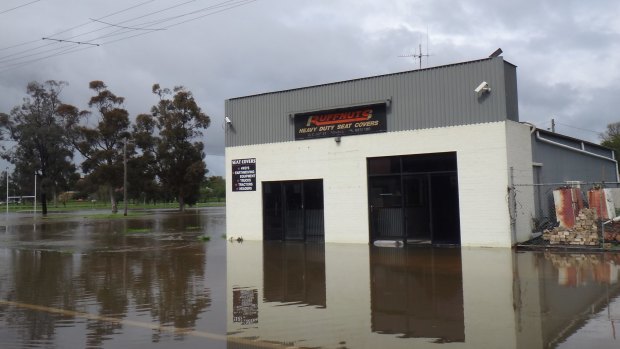 Flooding in Forbes peaked late on Sunday night.