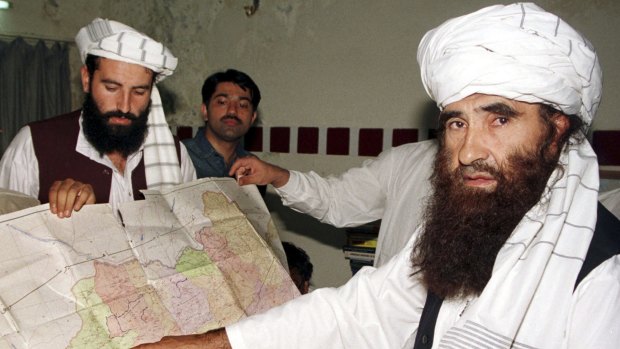 Jalaluddin Haqqani,, the Taliban's minister for tribal affairs, right, with his son Naziruddin in Islamabad in 2001. 