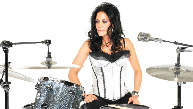 Drummer and funk musician Sheila E, performing at Meredith Music Festival 2016.