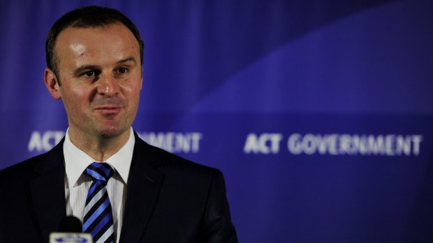 ACT Chief Minister Andrew Barr, delivering the June budget