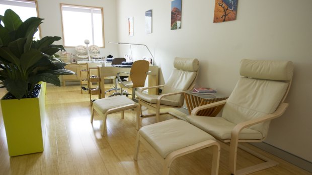 Treatment areas at the day spa