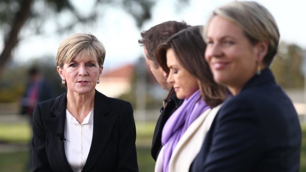 Deputy Liberal leader Julie Bishop and Deputy opposition leader Tanya Plibersek appeared on breakfast television outside Parliament House.