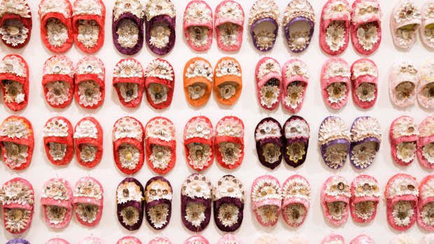 Esme Timbery's <i>Shellworked Slippers</i> (2008) will form part of the Museum of Contemporary Art Australia's presentation of the 21st Biennale of Sydney.