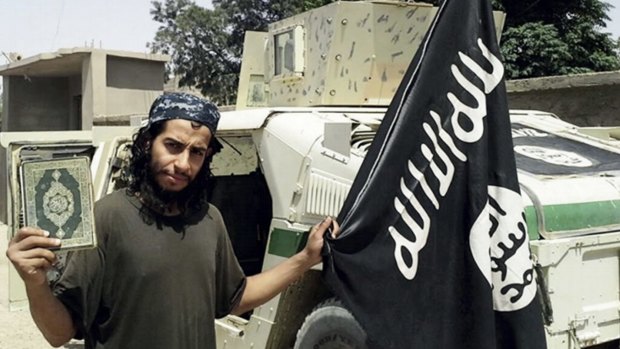 This undated image made available in the Islamic State's magazine Dabiq, shows Belgian Abdelhamid Abaaoud. 
