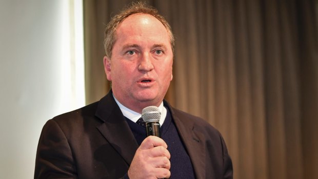 Deputy Prime Minister and Minister for Agriculture and Water Resources, Barnaby Joyce.