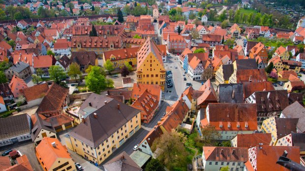 The well-preserved medieval, fortified towns such as Nordlingen are highlights of southern Germany's Romantic Road.
