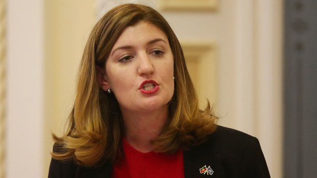 Minister for Women Shannon Fentiman speaks during Question Time.