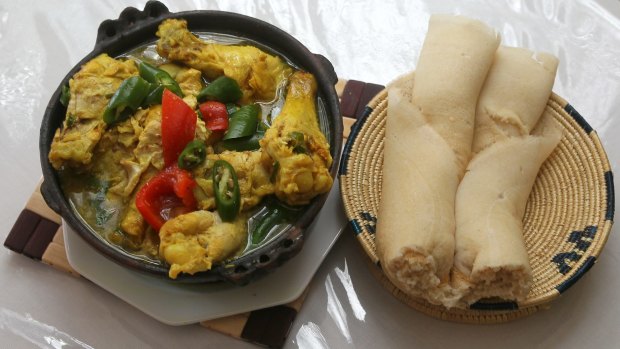 Ethiopian restaurant Dinknesh Lucy offers mild chicken stew.