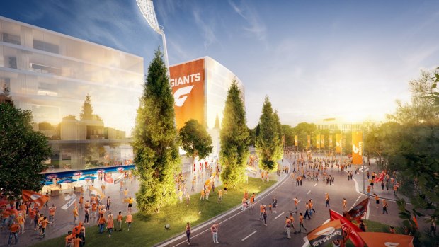 Artist's impression of the proposed Manuka Oval redevelopment, now rejected.