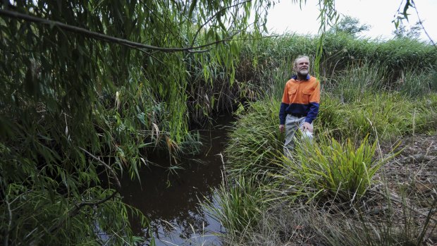 Conservationist Phillip Fowler on his property near Blakney Creek, north-east of Yass. 