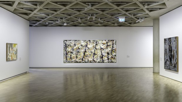 Jackson Pollock's "Blue Poles" at the National Gallery of Australia, which has seen a fall in visitor numbers since paid parking started in Canberra's Parliamentary Triangle.