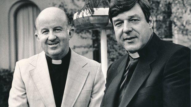 Father George Pell (right) was 46 when he was named as an assistant bishop for Melbourne.